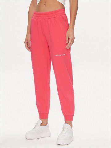 Calvin Klein Jeans Teplákové kalhoty J20J220675 Růžová Relaxed Fit