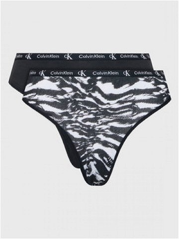 Calvin Klein Underwear Sada 2 kusů string kalhotek 000QD3990E Černá