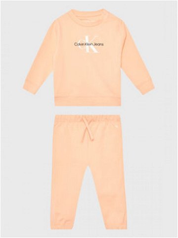 Calvin Klein Jeans Tepláková souprava Monogram IN0IN00017 Oranžová Regular Fit