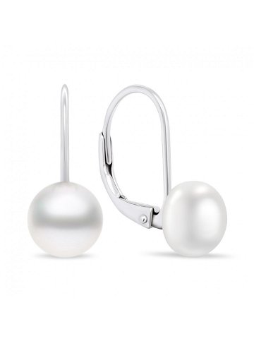Brilio Silver Stříbrné perlové náušnice EA412W EA413W 1 cm