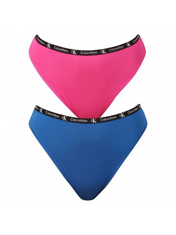 2PACK dámské kalhotky brazilky Calvin Klein vícebarevné QD5037E-C0Z S