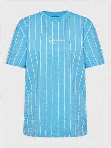 Karl Kani T-Shirt Small Pinstripe 6130913 Modrá Relaxed Fit
