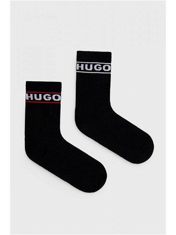 Ponožky HUGO dámské černá barva 50469276