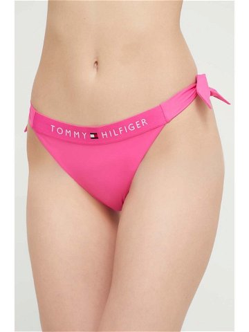 Plavkové kalhotky Tommy Hilfiger fialová barva UW0UW04497