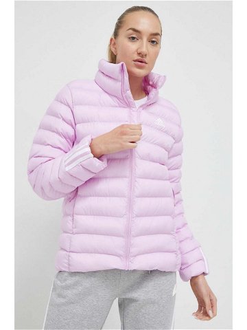 Bunda adidas dámská růžová barva zimní