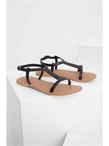 Kožené sandály Answear Lab dámské černá barva