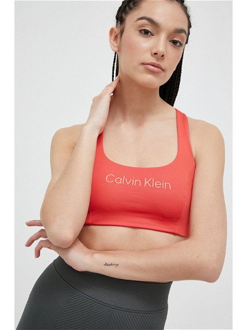 Sportovní podprsenka Calvin Klein Performance Essentials oranžová barva