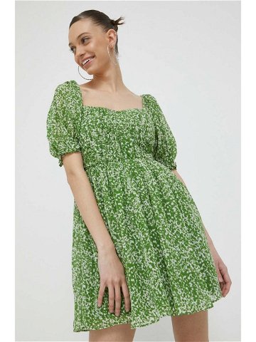Šaty Abercrombie & Fitch zelená barva mini