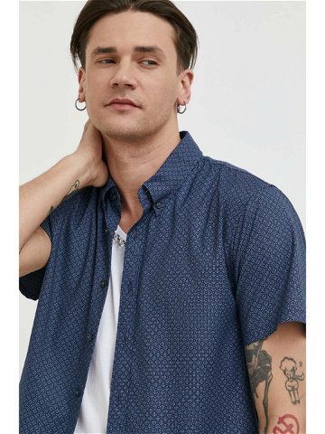 Košile Abercrombie & Fitch pánská tmavomodrá barva slim s límečkem button-down