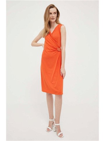 Šaty Artigli oranžová barva mini