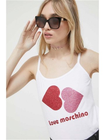 Top Love Moschino dámský bílá barva