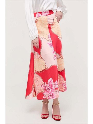 Sukně Marciano Guess růžová barva midi áčková