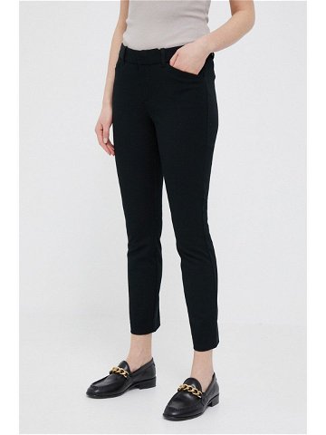 Kalhoty GAP dámské černá barva přiléhavé medium waist