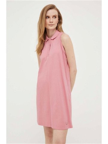 Bavlněné šaty Colmar růžová barva mini