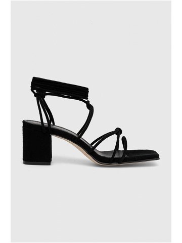 Semišové sandály Alohas Paloma černá barva S00083 25