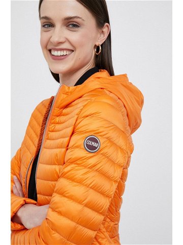 Péřová bunda Colmar dámská oranžová barva přechodná