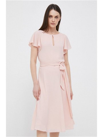 Šaty Lauren Ralph Lauren růžová barva mini