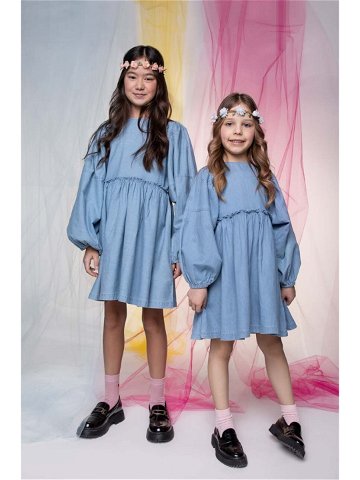 Dětské riflové šaty Coccodrillo mini oversize