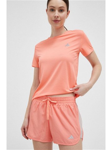 Běžecké šortky adidas Performance Run It oranžová barva s potiskem medium waist