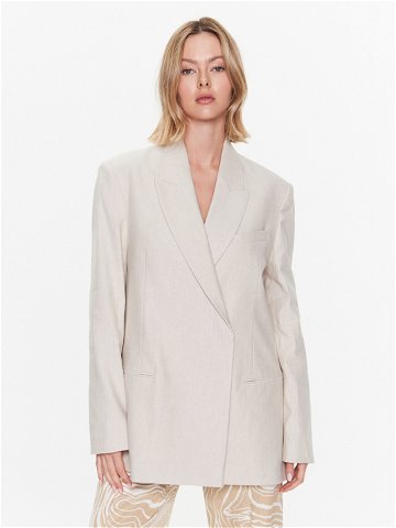 Calvin Klein Sako Linen Tailored K20K205225 Béžová Relaxed Fit