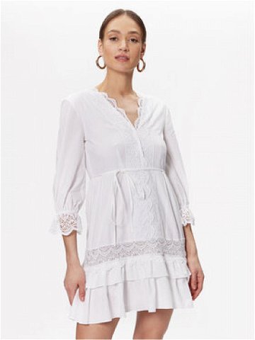 TWINSET Letní šaty 231TT2151 Bílá Regular Fit