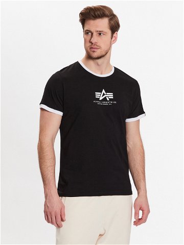 Alpha Industries T-Shirt Basic T Contrasts 106501 Černá Regular Fit