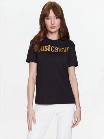 Just Cavalli T-Shirt 74PBHF00 Černá Regular Fit