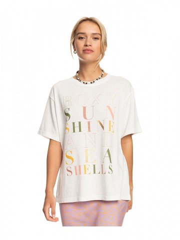 Roxy dámské tričko Crystal Snow White Multicolour Bílá Velikost L