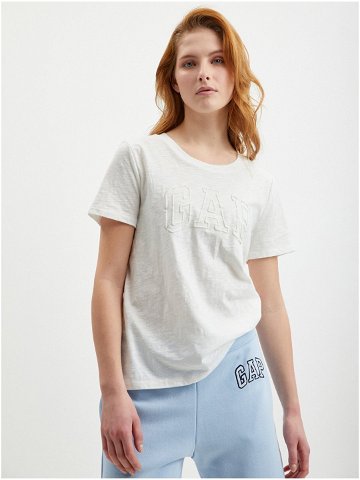 Bílé dámské bavlněné tričko s logem GAP