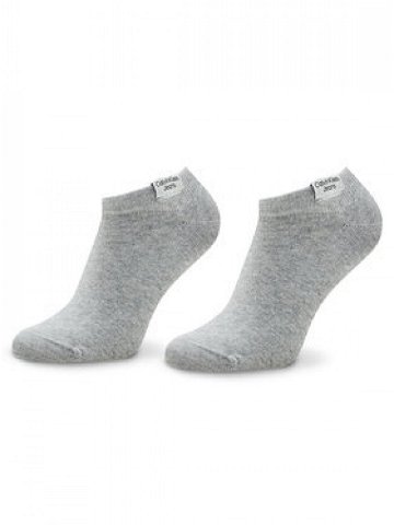 Calvin Klein Jeans Sada 2 párů dámských nízkých ponožek 701218749 Šedá