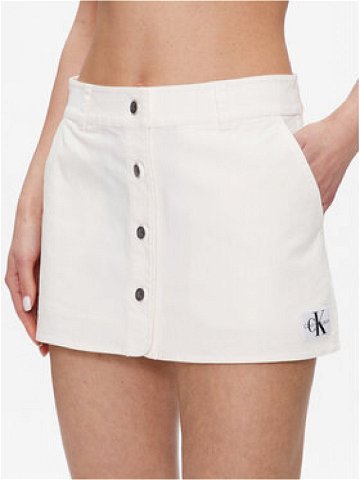 Calvin Klein Jeans Mini sukně J20J220797 Bílá Regular Fit