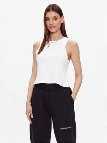 Calvin Klein Jeans Top J20J221055 Bílá Regular Fit