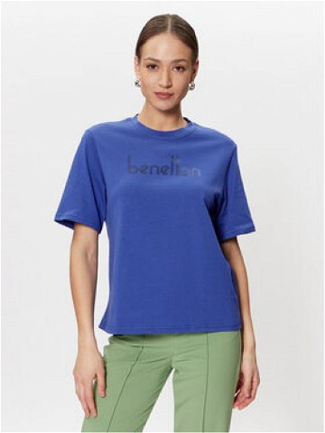 United Colors Of Benetton T-Shirt 3BL0D103H Modrá Regular Fit