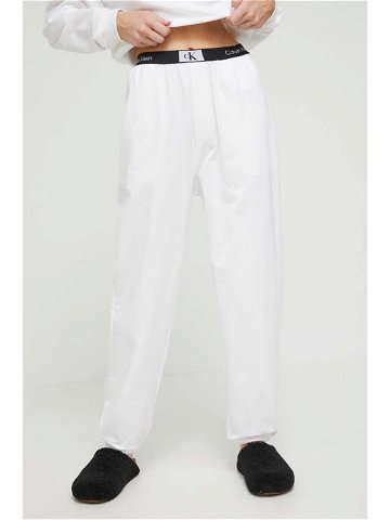 Bavlněné kalhoty Calvin Klein Underwear bílá barva 000QS6943E