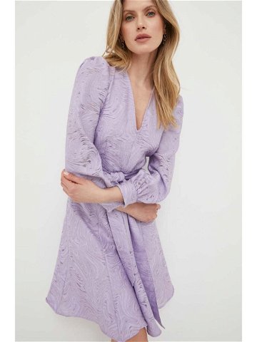 Šaty Ivy Oak fialová barva mini