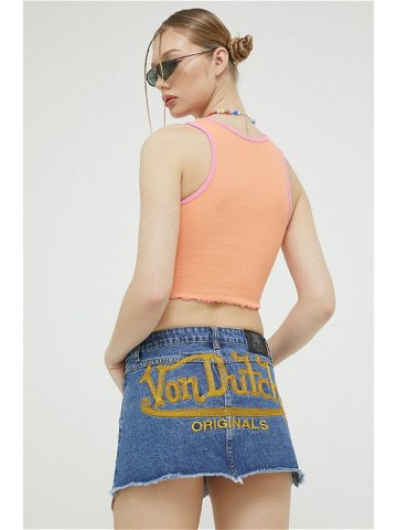 Džínová sukně Von Dutch mini pouzdrová