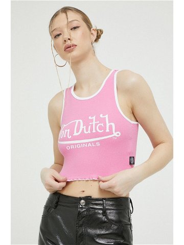 Top Von Dutch dámský růžová barva