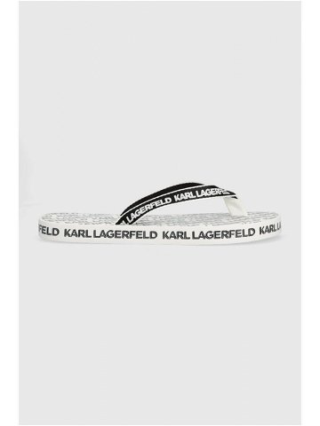 Žabky Karl Lagerfeld KOSTA MNS pánské bílá barva KL71003