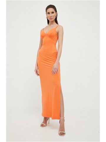 Šaty Guess oranžová barva maxi