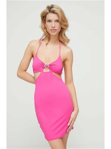 Plážové šaty Pinko fialová barva