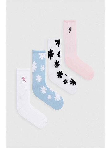 Ponožky Hollister Co 4-pack pánské růžová barva