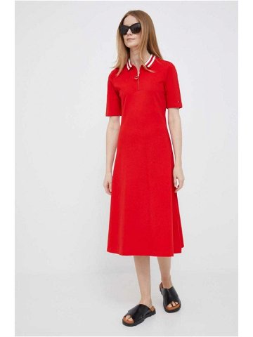 Šaty Tommy Hilfiger červená barva mini
