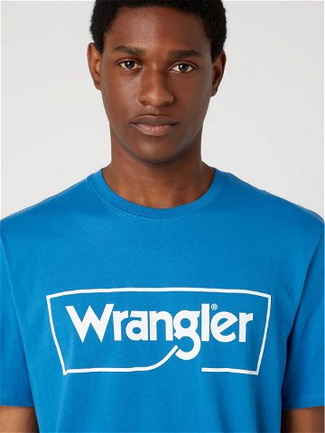 Wrangler T-Shirt Frame Logo W70JD369F 112330823 Modrá Regular Fit
