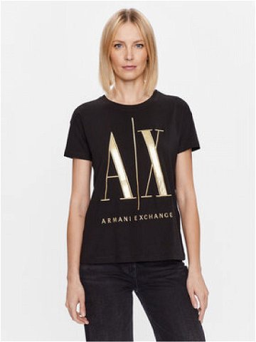 Armani Exchange T-Shirt 8NYTMX YJG3Z 1200 Černá Regular Fit
