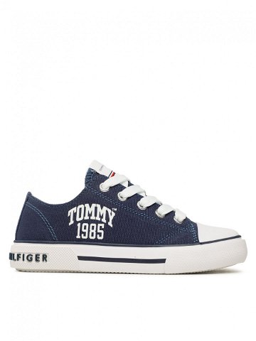 Tommy Hilfiger Plátěnky Varisty Low Cut Lace-Up Sneaker T3X9-32833-0890 M Tmavomodrá