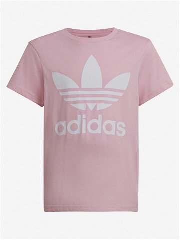 Světle růžové dětské tričko adidas Originals