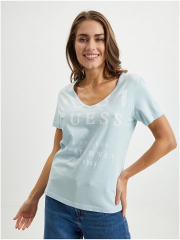 Světle modré dámské tričko Guess