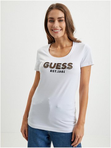 Bílé dámské tričko Guess
