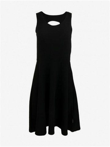 Černé dámské šaty s průstřihy ALPINE PRO Lenda