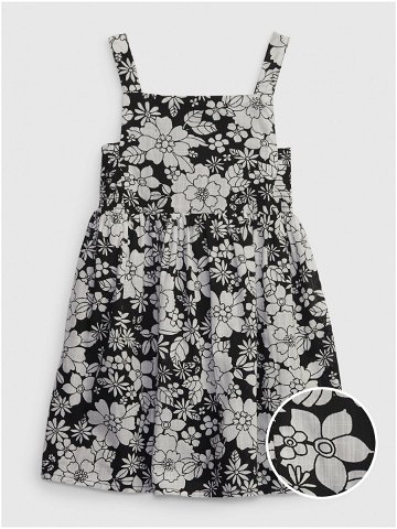 Černé holčičí šaty květované šaty GAP